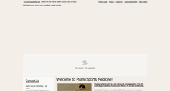 Desktop Screenshot of miamisportsmedicine.com
