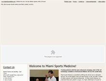Tablet Screenshot of miamisportsmedicine.com